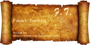 Faust Tercia névjegykártya